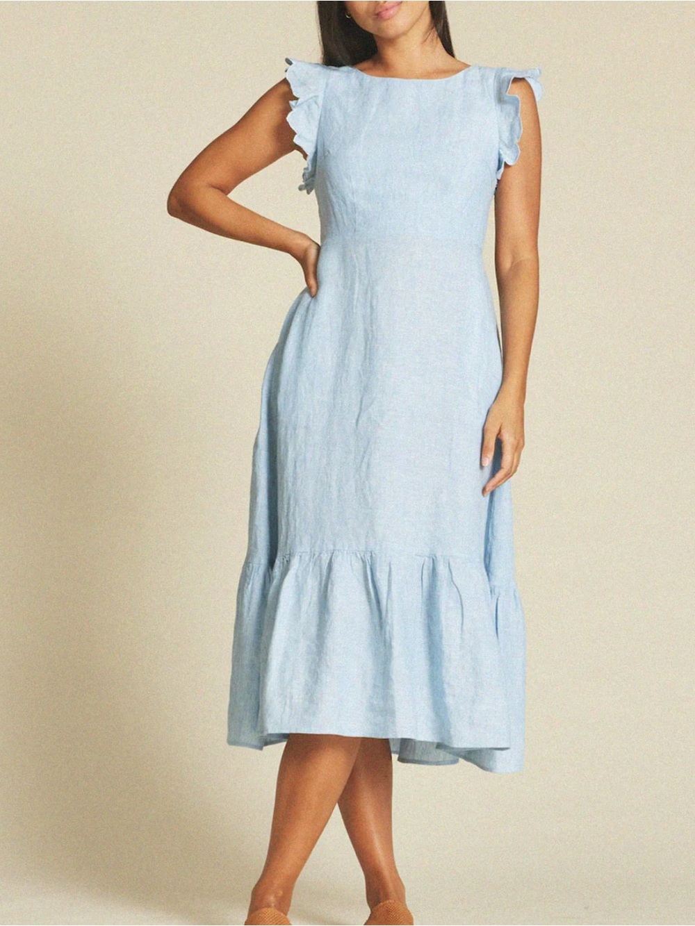 Trovata ROSA DRESS SKY LINEN